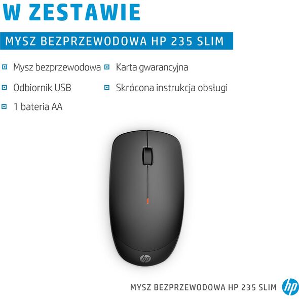 Mysz HP 235 Slim Wireless Mouse