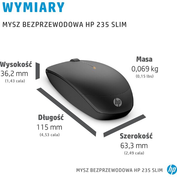 Mysz HP 235 Slim Wireless Mouse