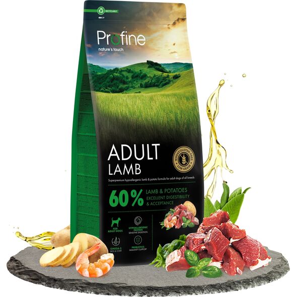 Šunų ėdal. Profline Adult ėriena 12kg