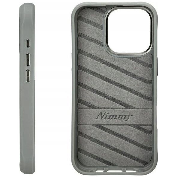Nimmy iPhone 16 Pro 6.3" case gray/grey Cool&Cute 2.0 Bear