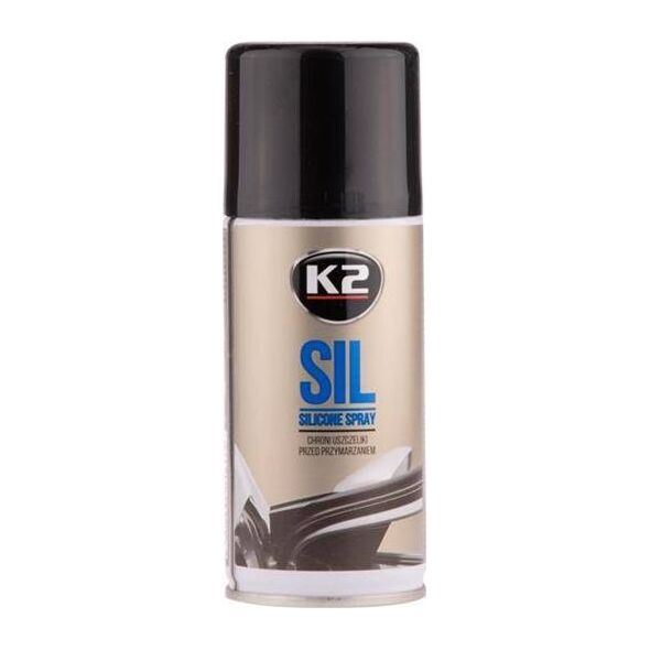 K2 SIL Silikon do uszczelek w sprayu, chroni przed przymarzaniem, 150ml