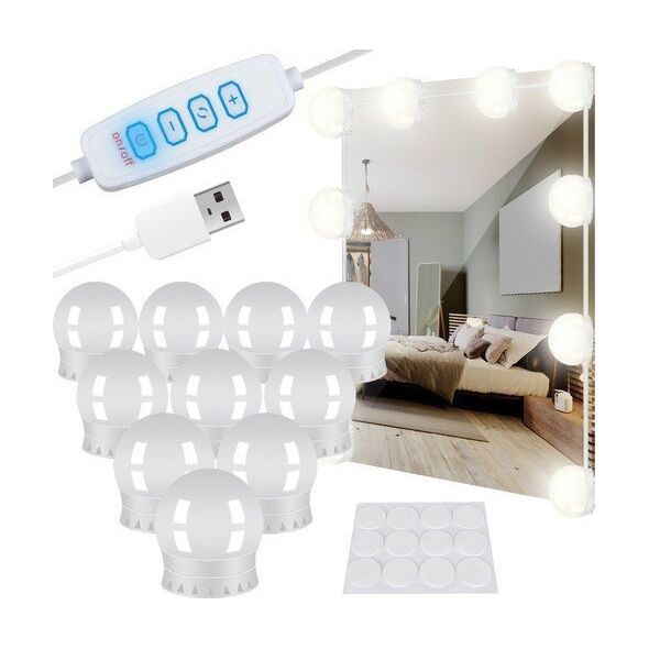 Izoxis Lampki LED na lustro/ do toaletki- 10szt.
