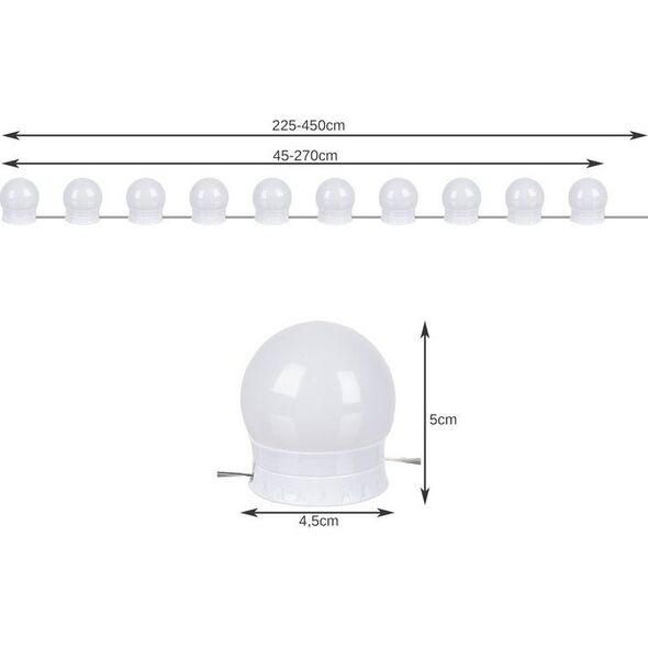 Izoxis Lampki LED na lustro/ do toaletki- 10szt.