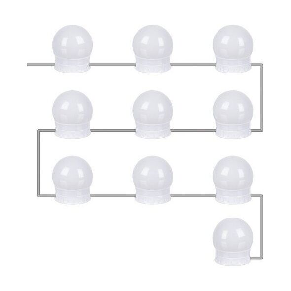 Izoxis Lampki LED na lustro/ do toaletki- 10szt.