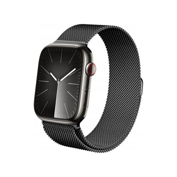 Crong Pasek Crong Milano Steel Apple Watch 4/5/6/7/8/9/SE/Ultra 42/44/45/49mm grafitowy