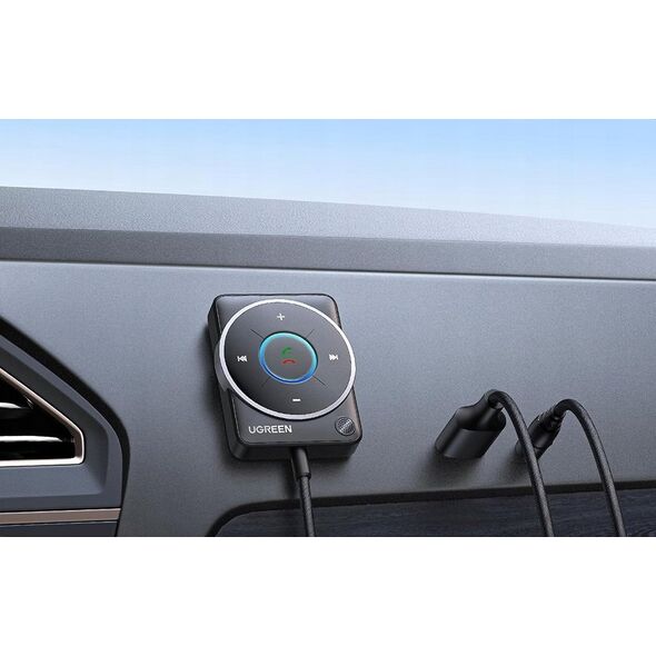 Ugreen Adapter Bluetooth 5.4 UGREEN CM723, USB-A + mini jack 3.5mm, wbudowany mikrofon czarny