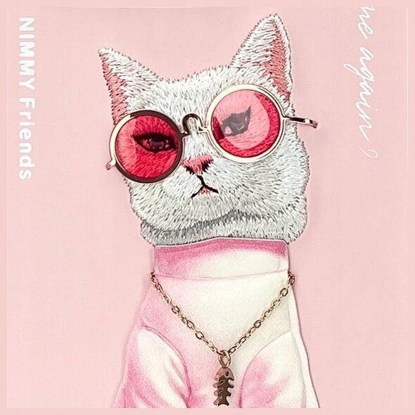 Nimmy iPhone 16 Pro 6.3" Case Pink Glasses Cool Cat