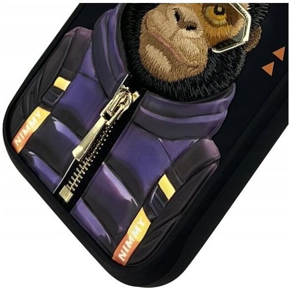 Nimmy iPhone 16 Pro 6.3" Case Black Cool&Cute 2.0 Monkey