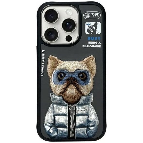 Nimmy iPhone 16 Pro 6.3" Case Black Cool&Cute 2.0 Dog