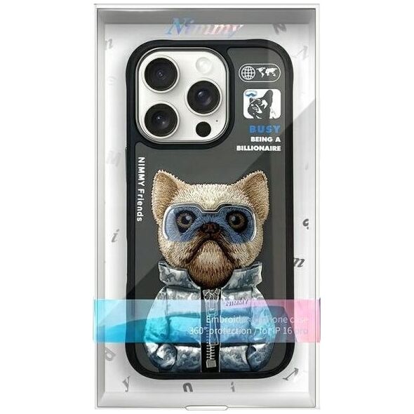 Nimmy iPhone 16 Pro 6.3" Case Black Cool&Cute 2.0 Dog