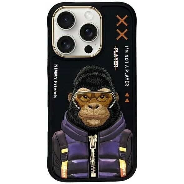 Nimmy case iPhone 16 Pro Max 6.9" black/black Cool&Cute 2.0 Monkey