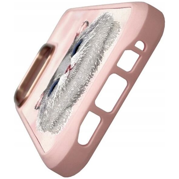 Nimmy iPhone 16 Pro 6.3 Case Pink Big Eyed Pet 2.0 Cat