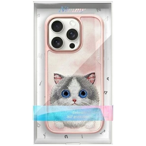 Nimmy iPhone 16 Pro 6.3 Case Pink Big Eyed Pet 2.0 Cat