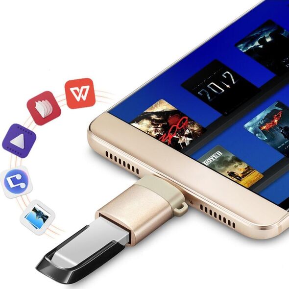 Adapter USB Mozos ASM-4 USB-C - USB Czarny  (ASM-4)