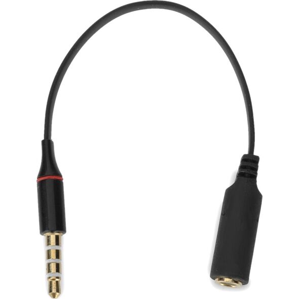 Adapter AV Mozos Jack 3.5mm - Jack 3.5mm czarny (ASM-5)