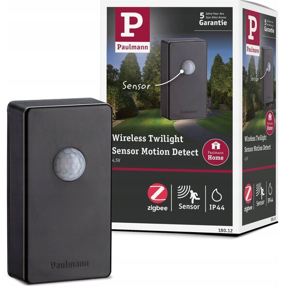 Paulmann Outdoor Plug and Shine bezprzewodowy czujnik zmierzchu IP44 Zigbee Antracyt