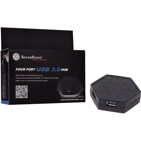 HUB USB SilverStone 4x USB-A 3.0 (SSTEP01B)