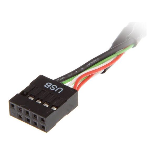 USB 19 pin - USB 9 pin, 0.15m, Czarny (ZUUS-173)