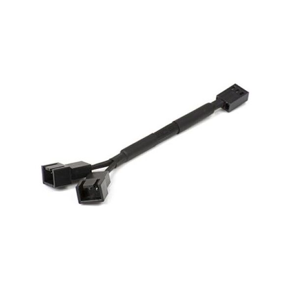 Phanteks 3-pin - 3-pin x2, 0.11m, Czarny (PH-CB-Y3P)
