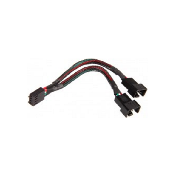 Aqua Computer 4-pin - 4-pin x2, 0.1m, Czarny (53124)