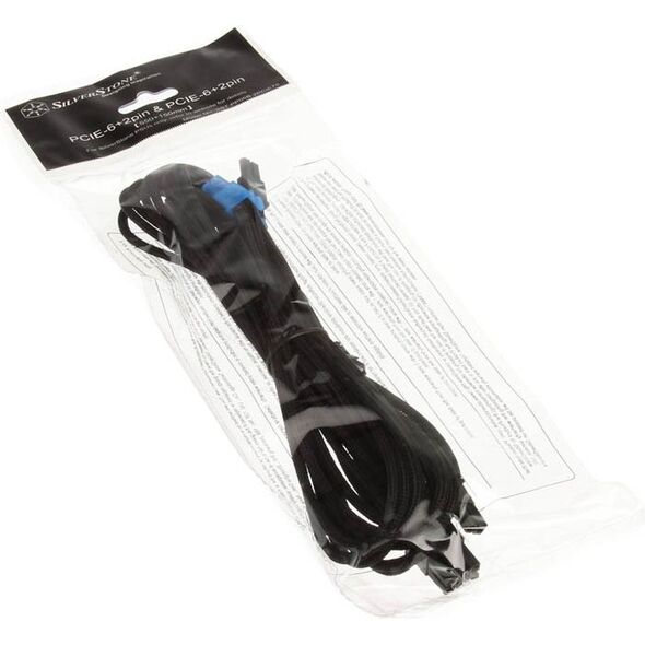 SilverStone PCIe 8-pin - PCIe 8-pin, 0.55m, Czarny (SST-PP06B-2PCIE70)