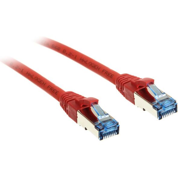 InLine Patch kabel sieciowy Cat.6A, S/FTP (PiMf), 500MHz, czerwony, 1m (76811R)