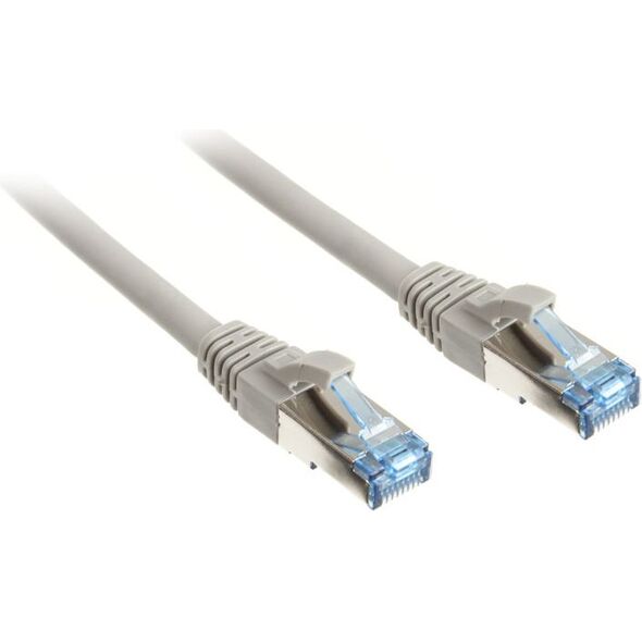 InLine Patch kabel sieciowy Cat.6A, S/FTP (PiMf), 500MHz, szary, 1m (76811)