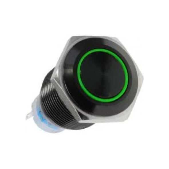 Lamptron Włącznik 19mm Blackline Zielony (LAMP-SW1913L-H)