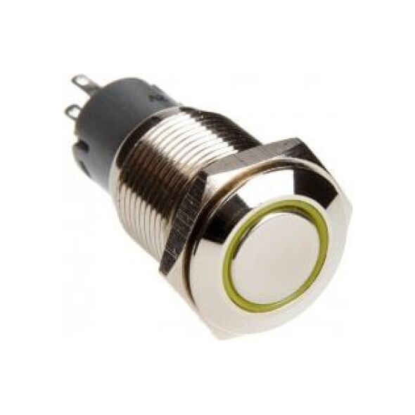 DimasTech Przycisk LED 16mm Żółty (PD010)