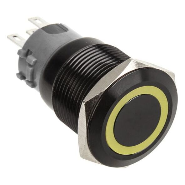 DimasTech Przycisk LED 19mm Żółty (PD048)
