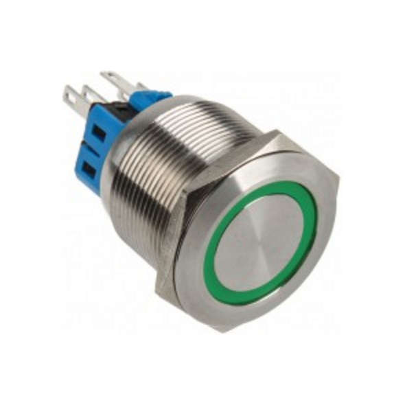 DimasTech Przełącznik LED 25mm Zielony (PD056)