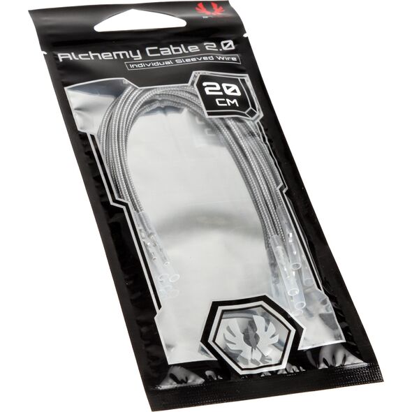 BitFenix Kable bez złącz, 0.2m, Szary (BFX-ALC-20CMLGY-RP)