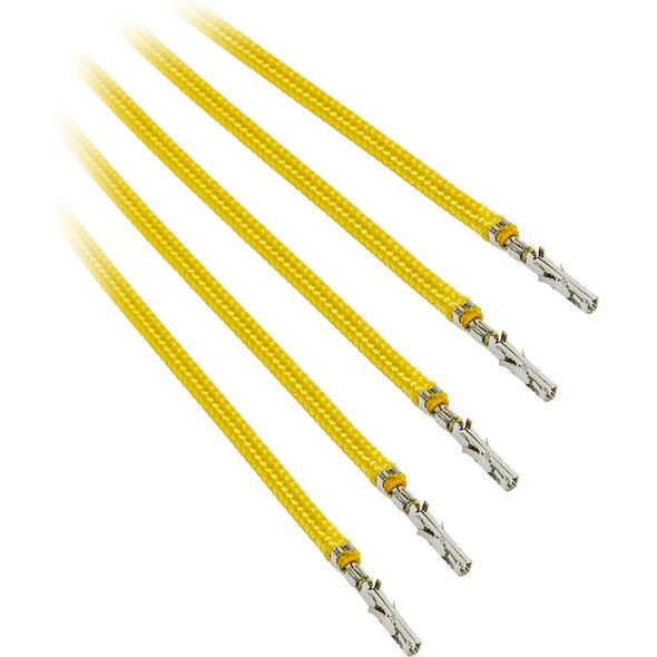 BitFenix Kable bez złącz, 0.4m, Żółty (BFX-ALC-40CMLY-RP)