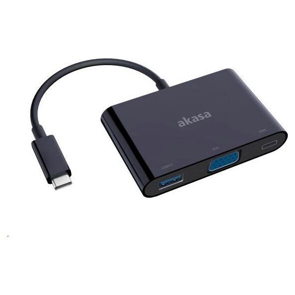 Stacja/replikator Akasa USB-C - VGA + USB-C + USB Czarny  (AK-CBCA02-15BK)