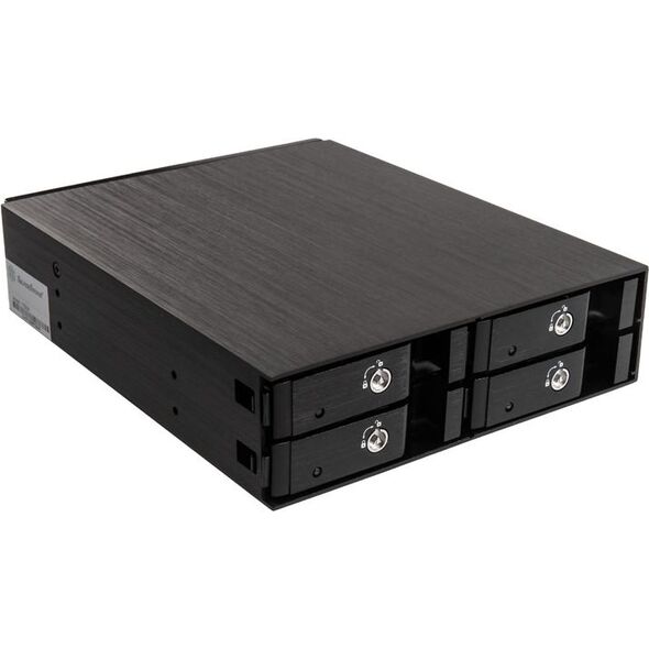 Kieszeń SilverStone na 4x 2.5" HDD / SSD, 5.25", SATA3 (SST-FS204B)