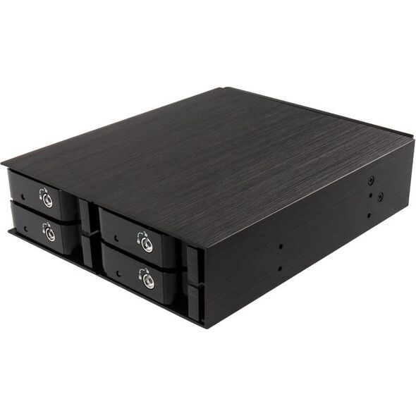 Kieszeń SilverStone na 4x 2.5" HDD / SSD, 5.25", SATA3 (SST-FS204B)