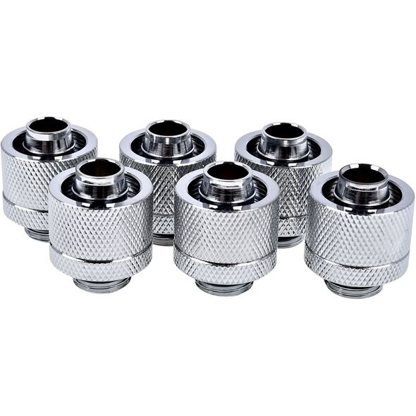 Alphacool Złączki choinkowe 1/4" - 16/10mm, 6szt. srebrne (17235)
