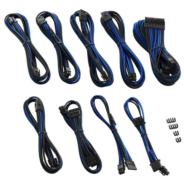 CableMod Zestaw kabli, Czarno-niebieski (CM-PCSR-FKIT-NKKB-R)