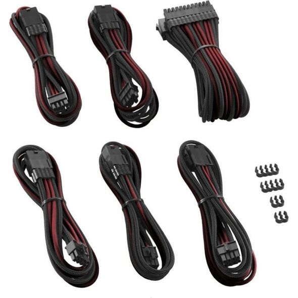 CableMod Zestaw kabli, Czerwono-grafitowy (CM-PCAB-BKIT-NKCR-3PK-R)