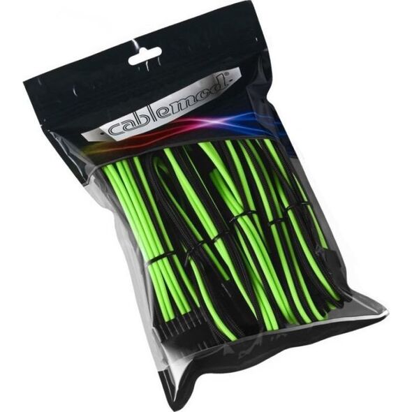 CableMod Zestaw kabli, Czarno-zielony (CM-PCAB-BKIT-NKKLG-3)