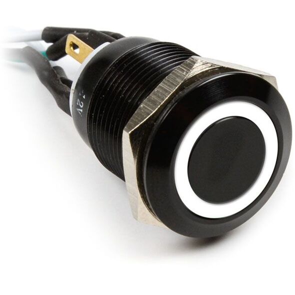 Impactics Przycisk power do komputera 19mm, IP65, biały LED (LAN_22_IP65_ALB_WH_1)