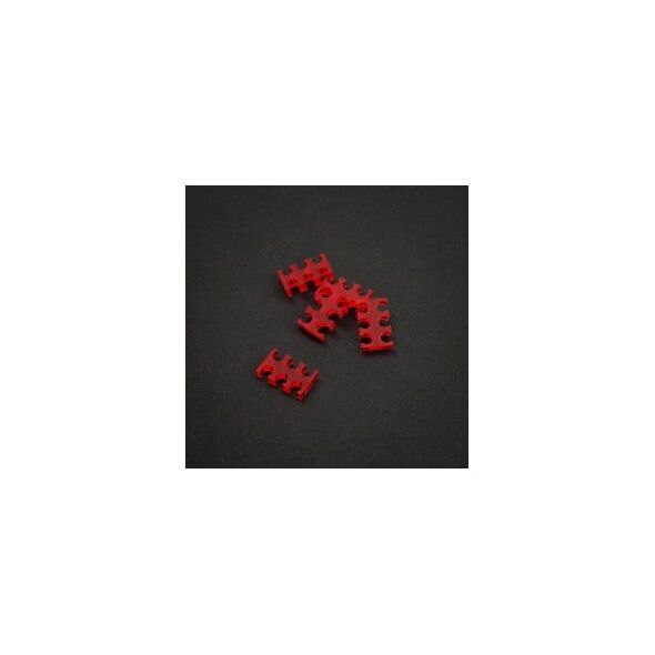 King Mod Services Grzebień na kable 6 otworów 3mm Czerwony 5 sztuk (ZUUV-173)