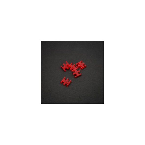 King Mod Services Grzebień na kable 4 otwory 4mm Czerwony 5 sztuk (ZUUV-163)