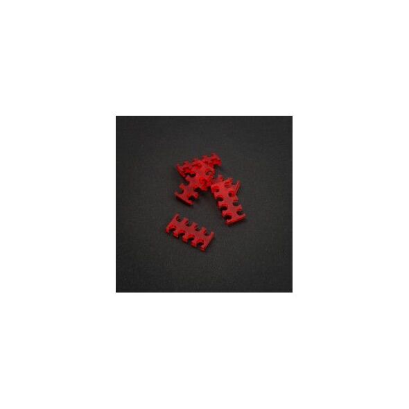 King Mod Services Grzebień do kabli 8 otworów 4mm Czerwony 5 sztuk (ZUUV-193)