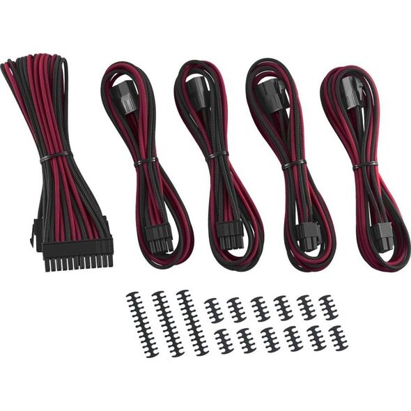 CableMod Zestaw kabli, Czarno-czerwony (CM-CAB-CKIT-N88KKR-R)