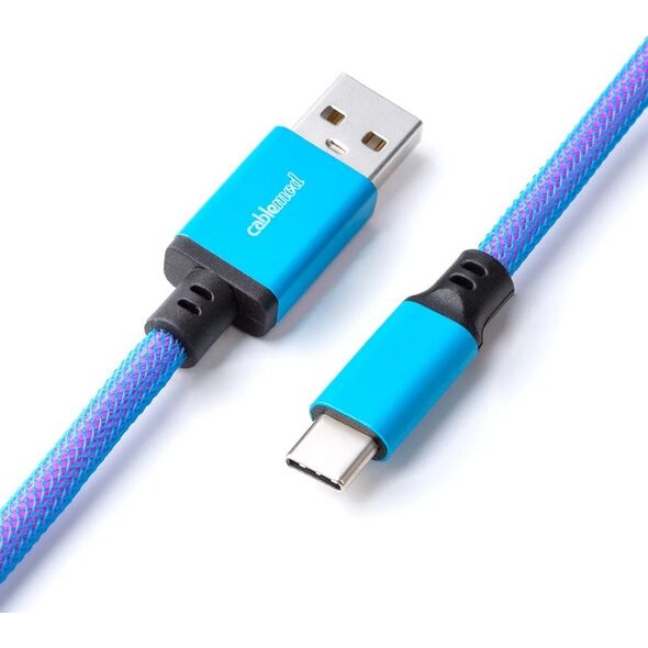 Kabel USB CableMod USB-A - USB-C 1.5 m Niebieski (CM-PKCA-CLBALB-ILB150ILB-R)