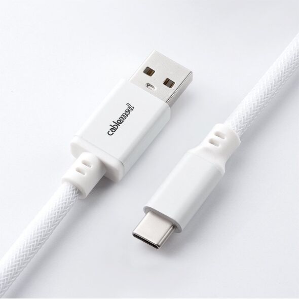 Kabel USB CableMod USB-A - USB-C 1.5 m Biały (CM-PKCA-CWAW-WW150WW-R)