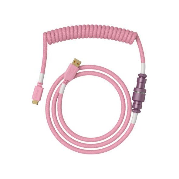Kabel USB Glorious PC Gaming Race USB-A - USB-C 1.36 m Różowy (GLO-CBL-COIL-PP)