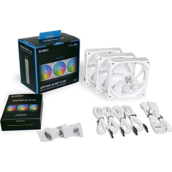 Wentylator Lian Li Uni Fan AL120 V2 3-pack + Hub (UF-AL120V2-3W)