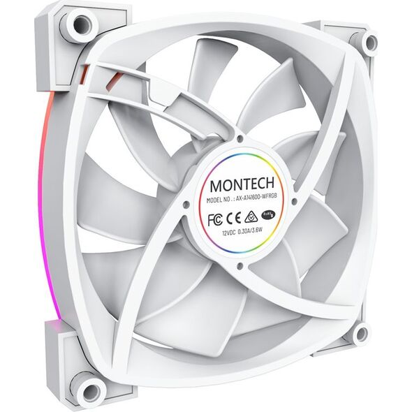 Wentylator Montech AX120 PWM biały
